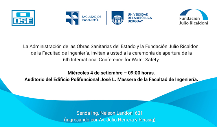 invitacion Acto inaugural Conferencia Internacional Seguridad del Agua 