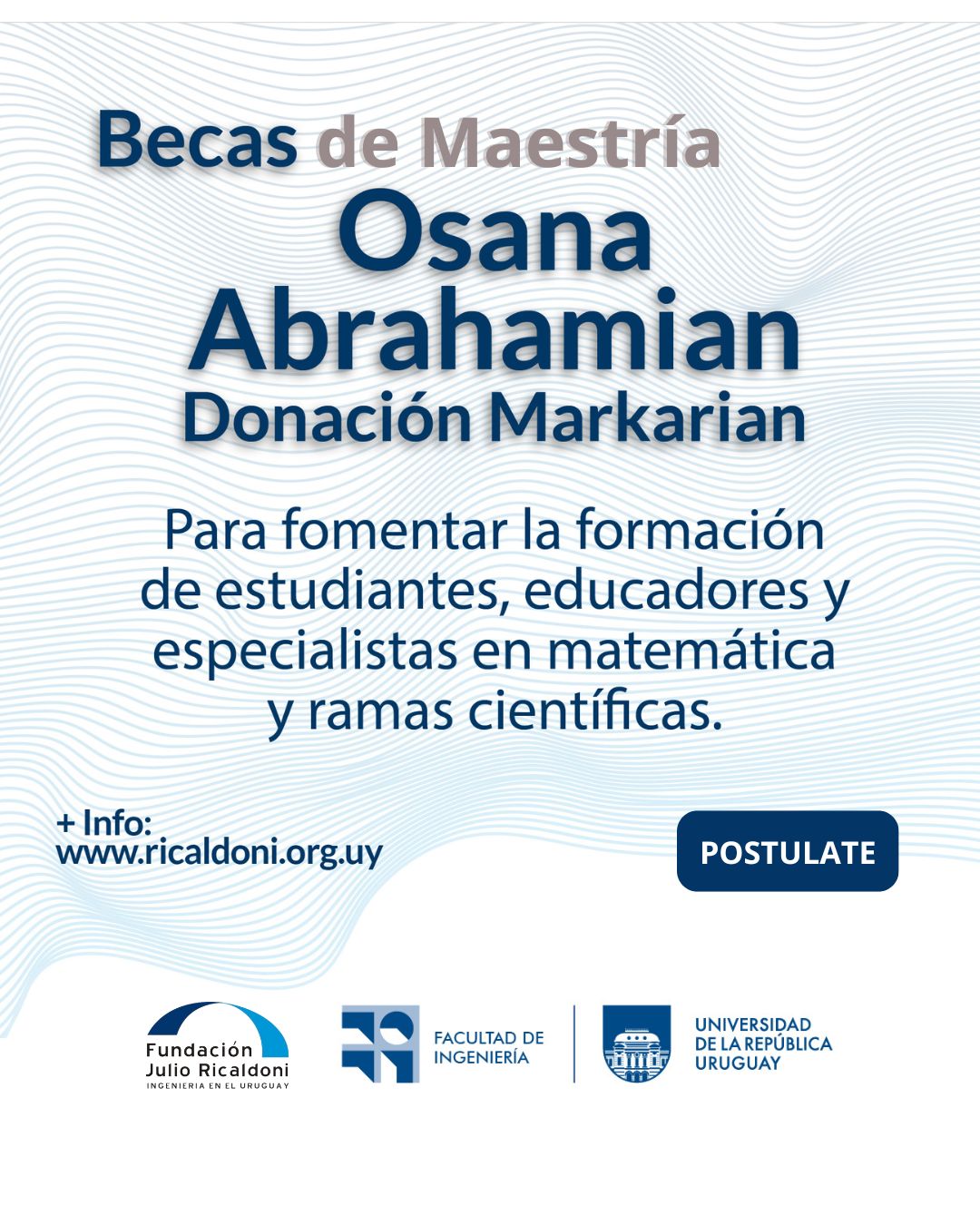 Becas Markarian maestria octubre 25